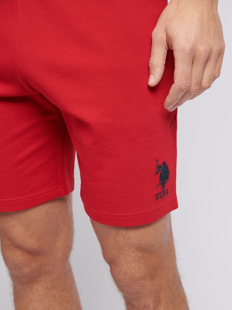 U.S. Polo Assn. Red Mens Classic Fit 100% Cotton Player 3 Sweat Shorts - Image 2 of 8