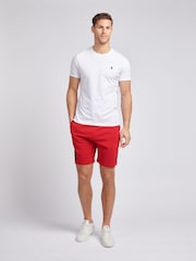 U.S. Polo Assn. Red Mens Classic Fit 100% Cotton Player 3 Sweat Shorts - Image 3 of 8