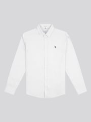 U.S. Polo Assn. White Stretch Cotton Mens Poplin Shirt - Image 1 of 3