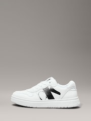 Calvin Klein White Low Cut Lace-Up Sneakers - Image 2 of 7