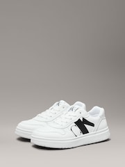 Calvin Klein White Low Cut Lace-Up Sneakers - Image 3 of 7