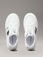 Calvin Klein White Low Cut Lace-Up Sneakers - Image 5 of 7