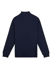 U.S. Polo Assn. Dark Blue Mens Classic Fit Quarter Zip Sweatshirt - Image 6 of 7