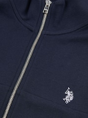 U.S. Polo Assn. Blue Mens Classic Fit Luxe Funnel Tracksuit Top - Image 8 of 9