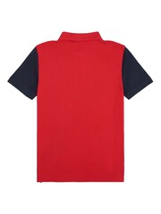 من U.S. Polo Assn. قميص بولو بخامة %100 قطن بتصميم قصَّات وخياطة للرجال تلبيس قياسي - صورة 7 من 9