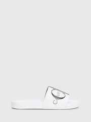 Calvin Klein White Logo Pool Slides - Image 1 of 7