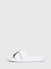 Calvin Klein White Logo Pool Slides - Image 2 of 7
