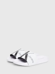 Calvin Klein White Logo Pool Slides - Image 3 of 7