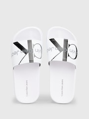Calvin Klein White Logo Pool Slides - Image 5 of 7