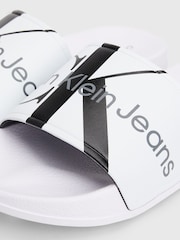 Calvin Klein White Logo Pool Slides - Image 7 of 7