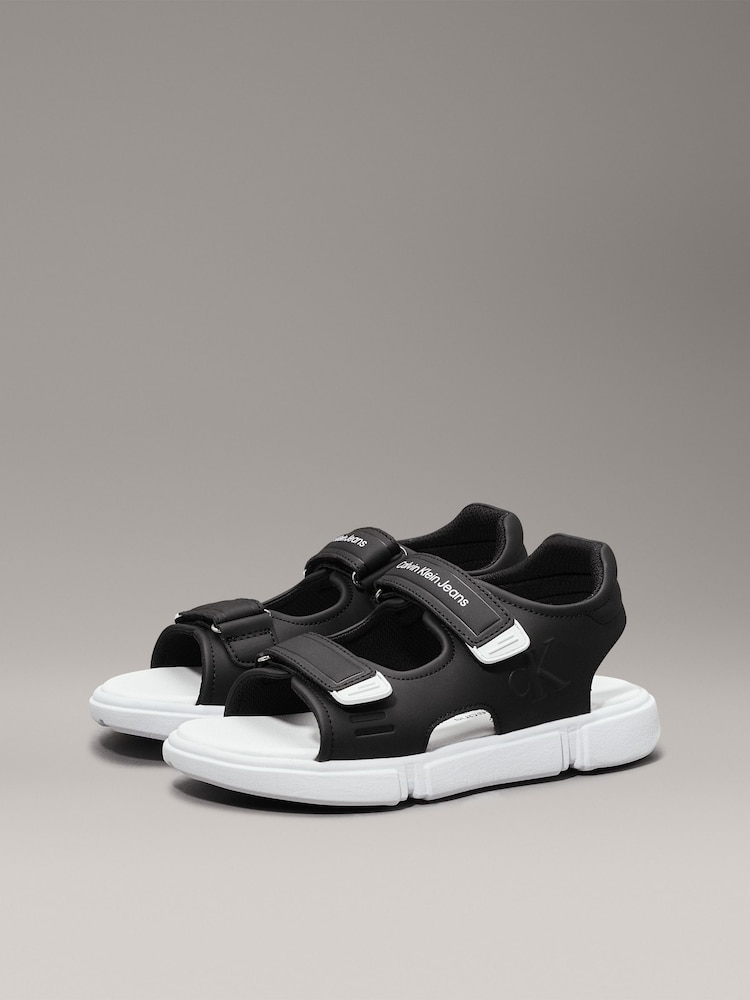 Calvin Klein Black Velcro Sandals - Image 7 of 7