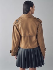 Urban Code Black Faux Leather Pleated Skirt - Image 3 of 7