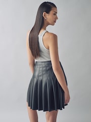 Urban Code Black Faux Leather Pleated Skirt - Image 5 of 7