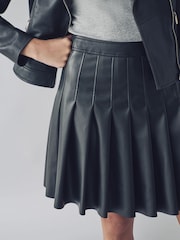 Urban Code Black Faux Leather Pleated Skirt - Image 6 of 7