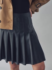 Urban Code Black Faux Leather Pleated Skirt - Image 7 of 7