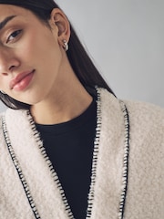 Urban Code Teddy Button Front Jacket With Stitch Detailing - صورة 4 من 5