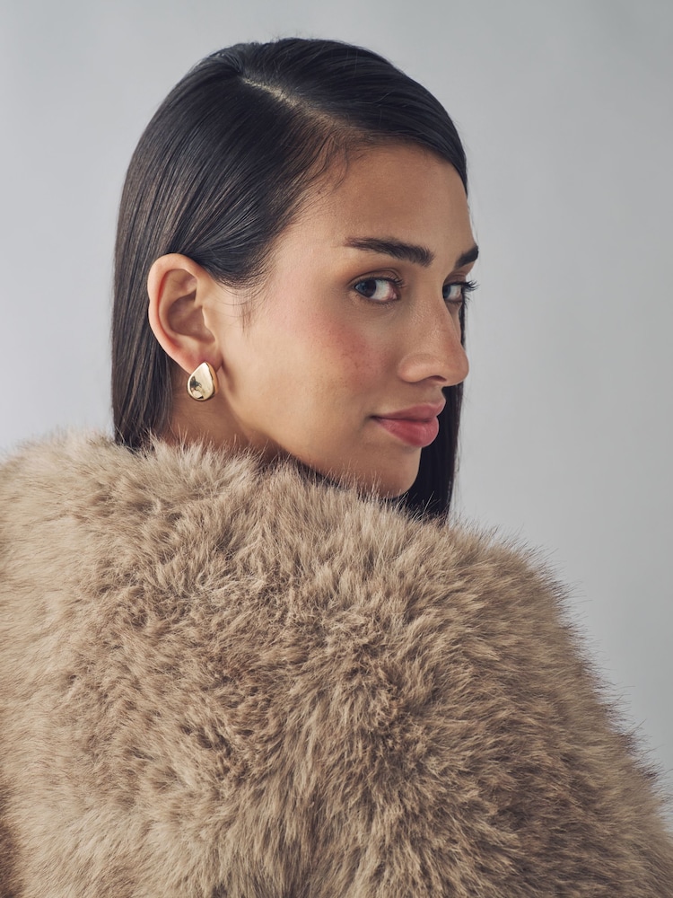 Urban Code Brown Faux Fur Jacket - Image 5 of 5 Urban Code Brown Faux Fur Jacket - Image 5 of 5