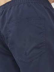 JACK & JONES Blue Double Waistband Logo Swim Shorts - Image 5 of 5