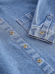 Black Flare 100% Cotton Leggings And Denim Shirt Set (3-16yrs) - Image 6 of 6