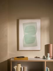 MADE.COM Kinney Turquoise Abstract Canvas Wall Art - Image 1 of 4
