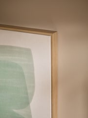 MADE.COM Kinney Turquoise Abstract Canvas Wall Art - Image 2 of 4