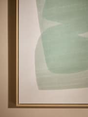 MADE.COM Kinney Turquoise Abstract Canvas Wall Art - Image 3 of 4
