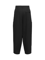 JDY Black Black Cargo Barrel Leg Utility Cargo Trousers - Image 2 of 4