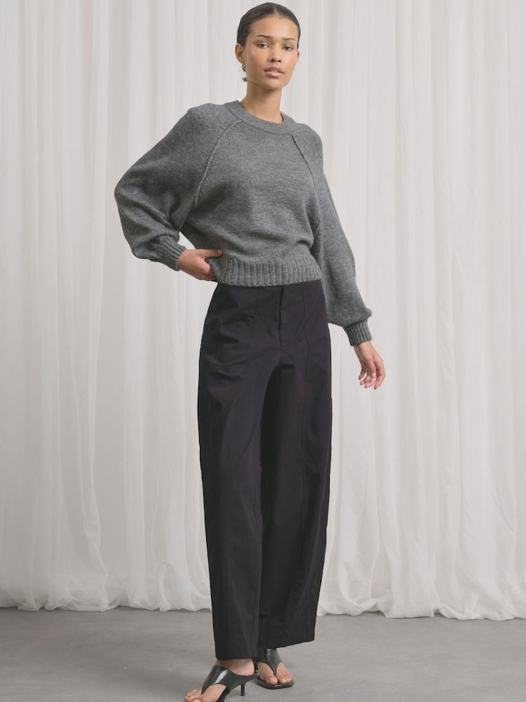 JDY Black Black Cargo Barrel Leg Utility Cargo Trousers - Image 2 of 4