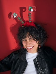 Red/Green Christmas Elf Legs Headband - Image 3 of 3
