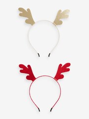 Красный/Золотистый - Antler Повязки на голову 2 набор - Image 1 of 5