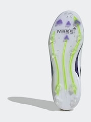 adidas White/Purple Kids F50 Pro Messi Firm Ground Boots - Image 4 of 10
