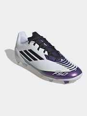 adidas White/Purple F50 League Messi Firm/Multi-Ground Boots - Image 1 of 1
