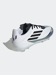 adidas White/Purple Messi F50 Kids League Firm/Multi-Ground Boots - Image 2 of 9