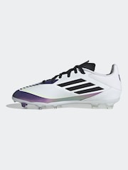 adidas White/Purple Messi F50 Kids League Firm/Multi-Ground Boots - Image 3 of 9