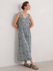 Seasalt Cornwall Blue Polmanter Jersey Dress - Image 1 of 6