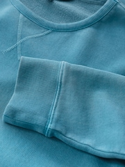 Seasalt Cornwall Blue Mens Bolitho Organic Cotton Sweatshirt - Image 5 of 5
