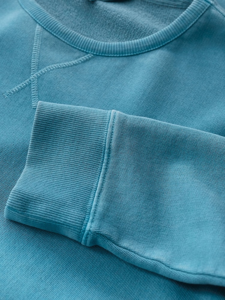 Seasalt Cornwall Blue Mens Bolitho Organic Cotton Sweatshirt - Image 5 of 5
