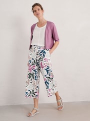 Seasalt Cornwall Multi Peaceful Haven 100% Linen Culottes - Image 1 of 7