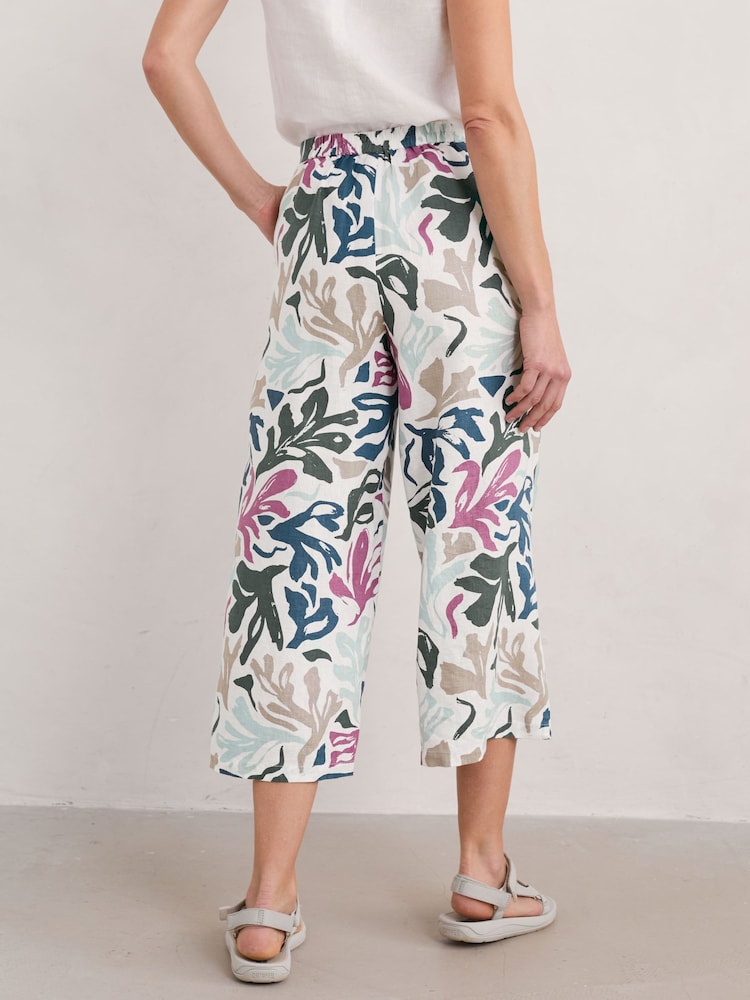 Seasalt Cornwall Multi Peaceful Haven 100% Linen Culottes - Image 2 of 7 Seasalt Cornwall Multi Peaceful Haven 100% Linen Culottes - Image 2 of 7