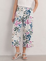 Seasalt Cornwall Multi Peaceful Haven 100% Linen Culottes - Image 5 of 7