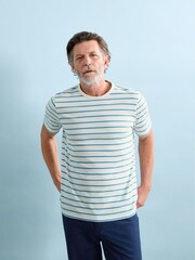Seasalt Cornwall Blue Mens Seven Seas Sailor T-Shirt - Image 1 of 6
