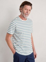 Seasalt Cornwall Blue Mens Seven Seas Sailor T-Shirt - Image 4 of 6