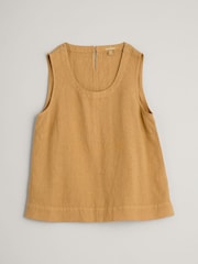 Seasalt Cornwall Yellow Lighthouse Station 100% Linen Vest - Image 4 of 5