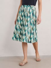 Seasalt Cornwall Green Jessica Grace A-line Jersey Skirt - Image 1 of 5