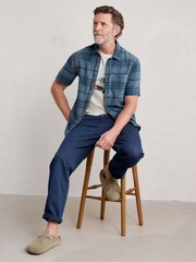 Seasalt Cornwall Blue Mens Skylight Cave Short Sleeve Shirt - Image 3 of 8