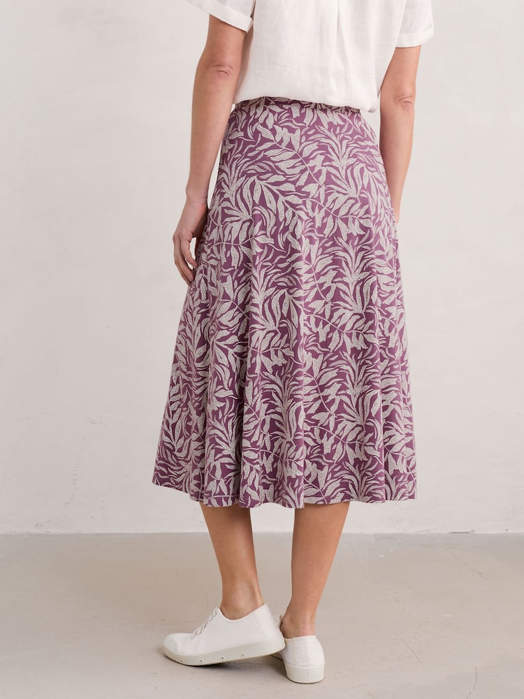 Seasalt Cornwall Purple Orchard Jersey Skirt - Image 2 of 5 Seasalt Cornwall Purple Orchard Jersey Skirt - Image 2 of 5