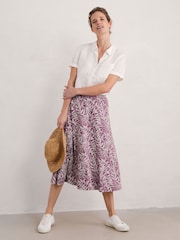 Seasalt Cornwall Purple Orchard Jersey Skirt - Image 3 of 5