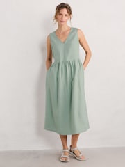 Seasalt Cornwall Green Lowland Heather Sleeveless Dress - Image 1 of 7