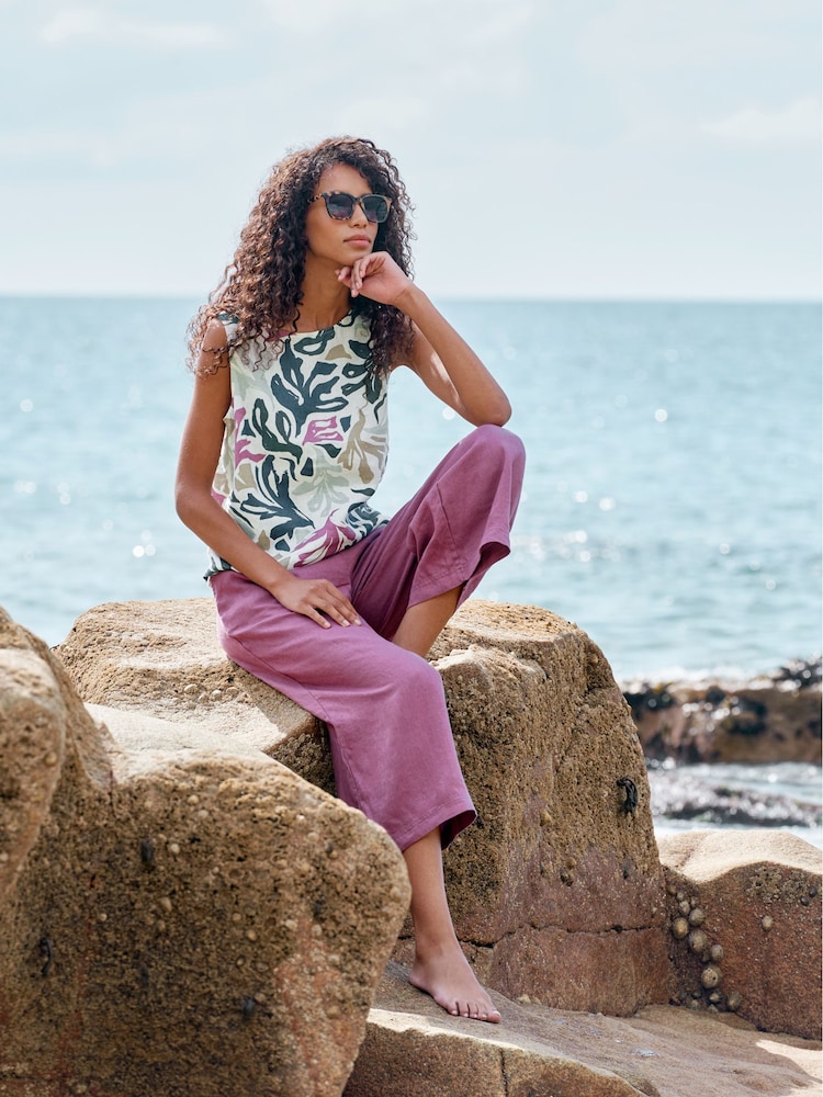 Seasalt Cornwall Multi Chrome Colour 100% Linen Study Vest - Image 1 of 8