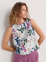 Seasalt Cornwall Multi Chrome Colour 100% Linen Study Vest - Image 2 of 8